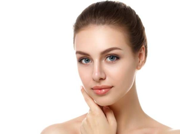 woman with clear skin
